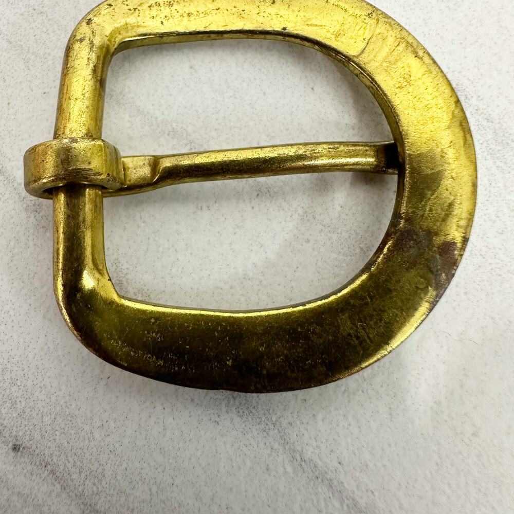 Small Rounded Gold Tone Simple Basic Belt Buckle - Picture 7 of 7